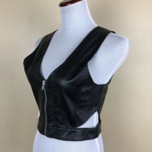 Kendall & Kylie Moto Style Cutout Crop Top